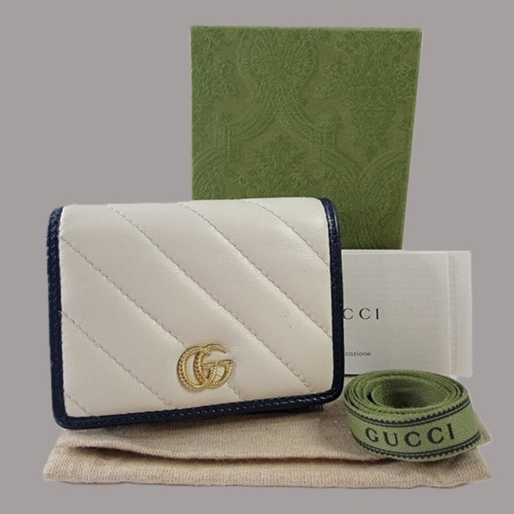 GUCCI GG Marmont Quilted Leather Bifold Wallet